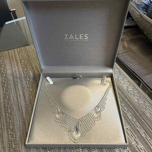Woven Platinum Formal Necklace